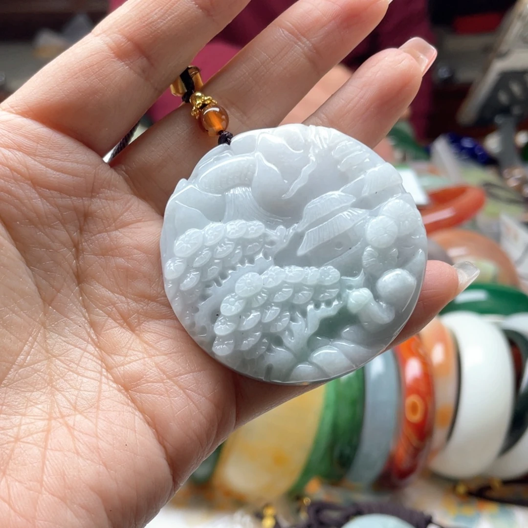 翡翠未镶嵌颈饰88888988898898