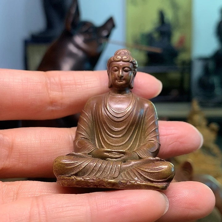 铜小佛摆件 茶室空间