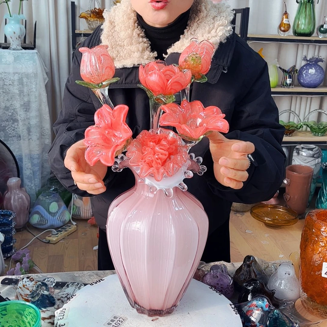 6花1瓶家悦琉璃工艺品