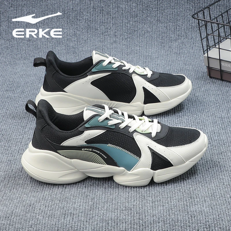 鸿星尔克运动鞋男士美式复古男鞋百搭网面透气潮流休闲鞋子男款