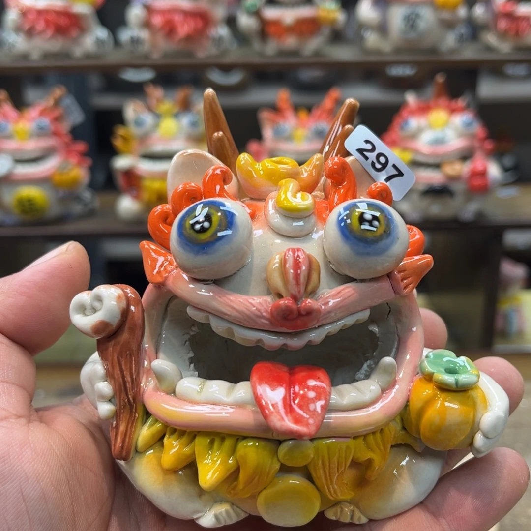 摆件纯手工抽象陶瓷摆件297