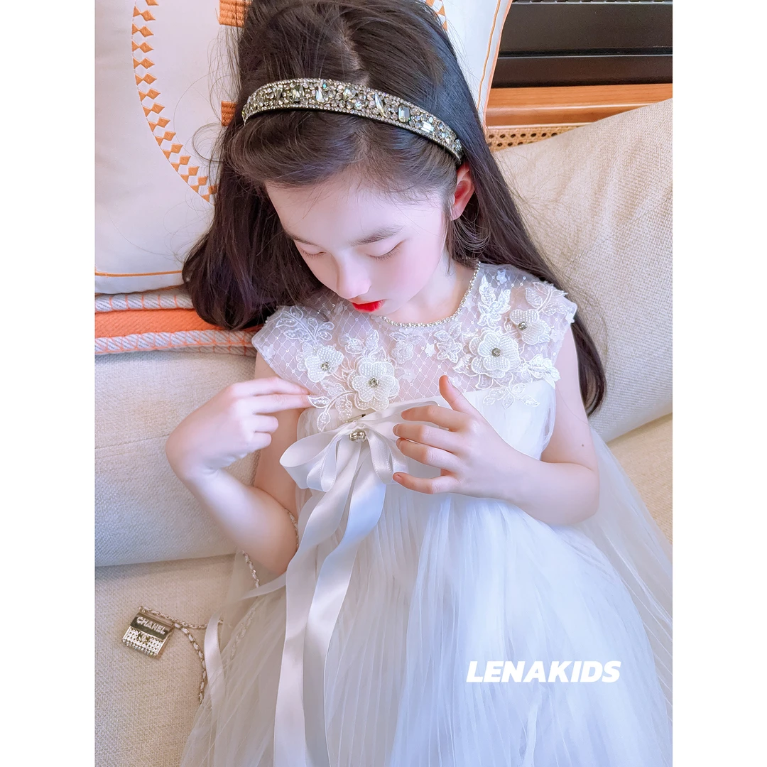 【现货】MOANA【花花蕾丝高级感公主裙】洋气时髦女宝连衣裙25030603