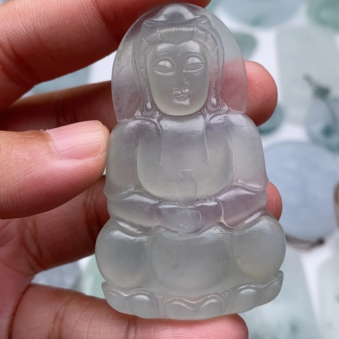 定制翡翠未镶嵌前**锦天然缅甸翡翠a货