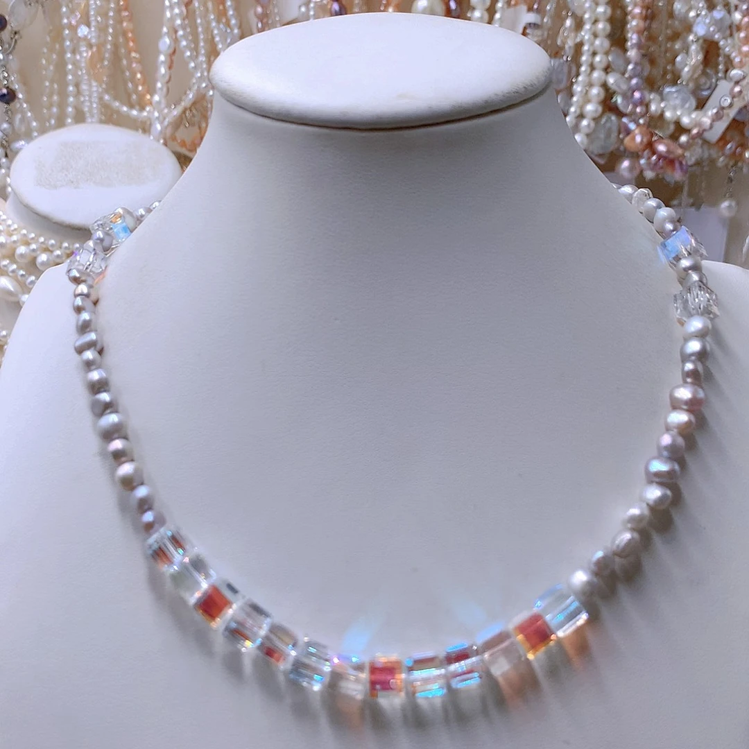 银S925镶嵌淡水珍珠发饰