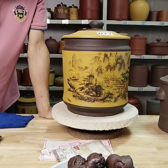 茶杯紫砂正品茶叶罐九饼宝塔宁静致远077