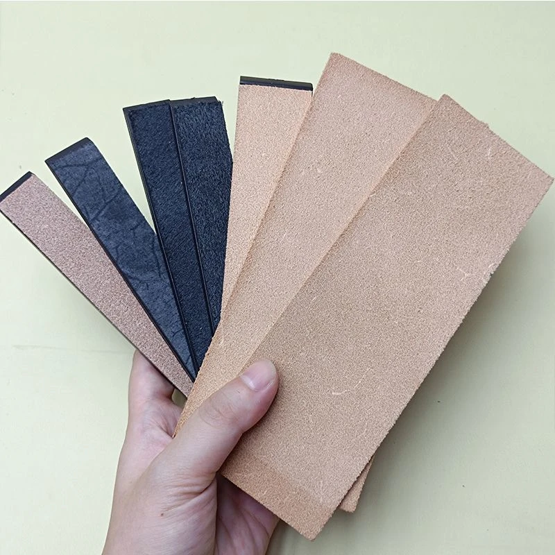 牛皮荡刀板研磨抛光工具磨刀石油石双面擦刀荡刀布头层牛皮鞣革皮