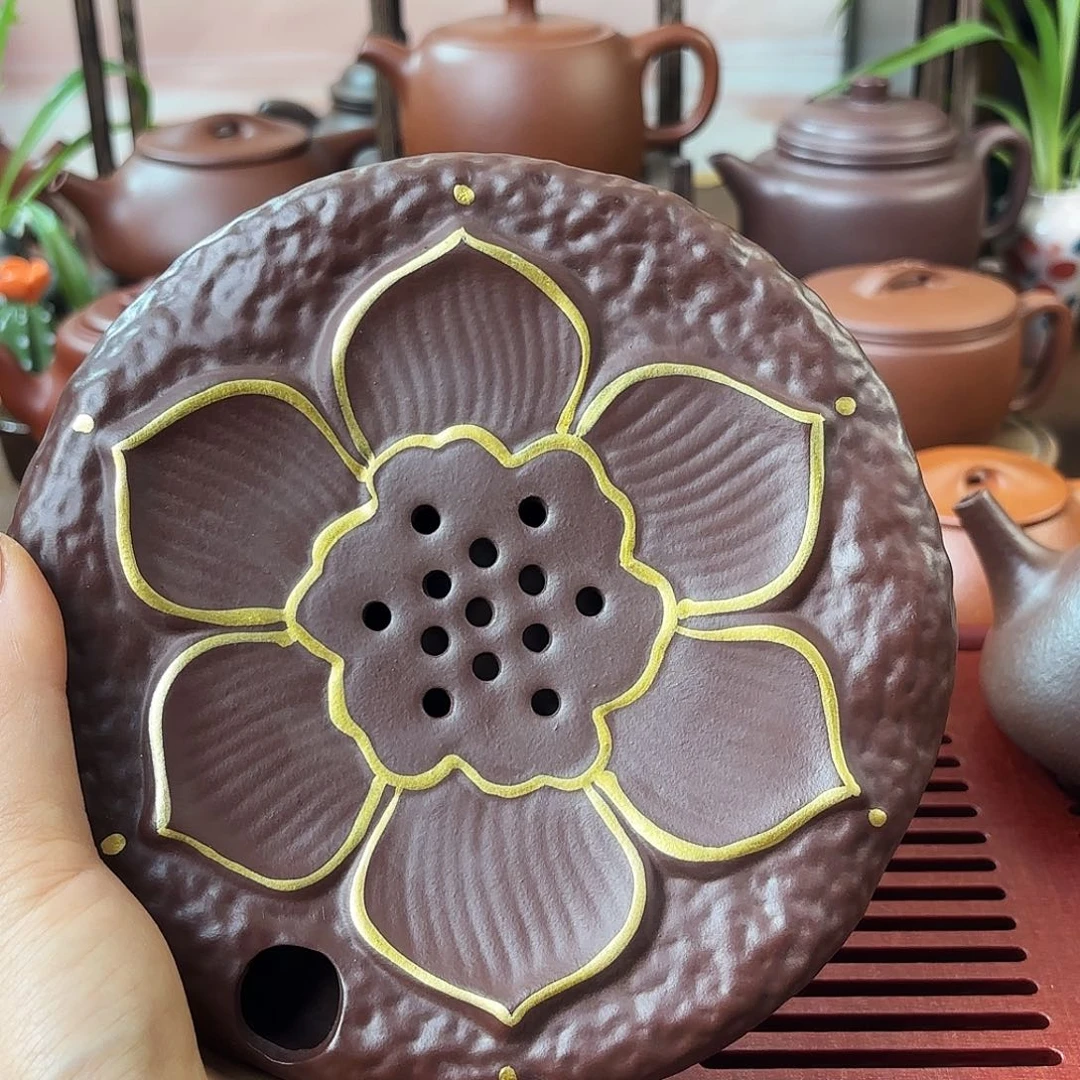 紫砂茶壶干泡台老紫泥