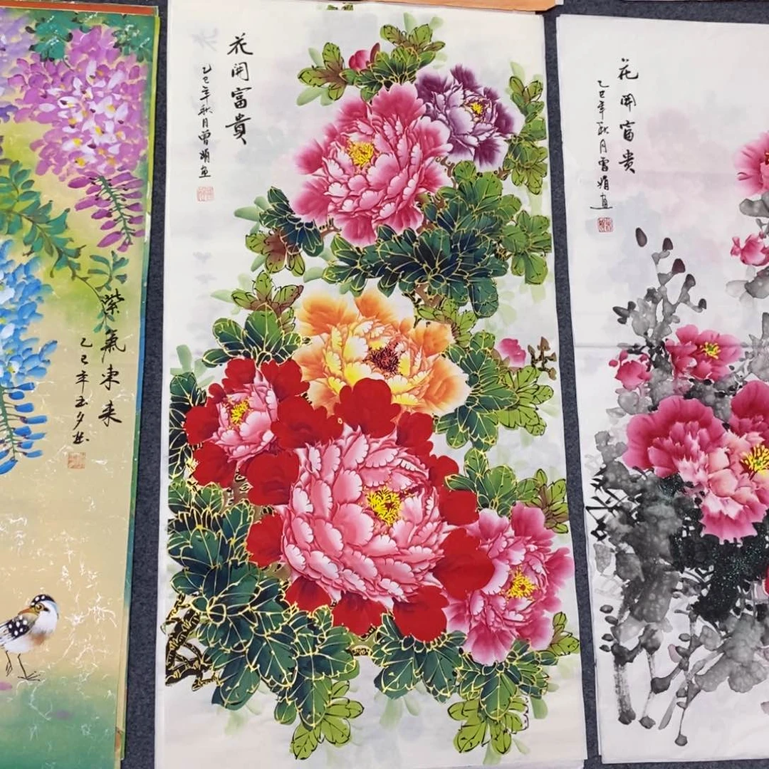 国画尺寸100✖️50三尺精品手绘画