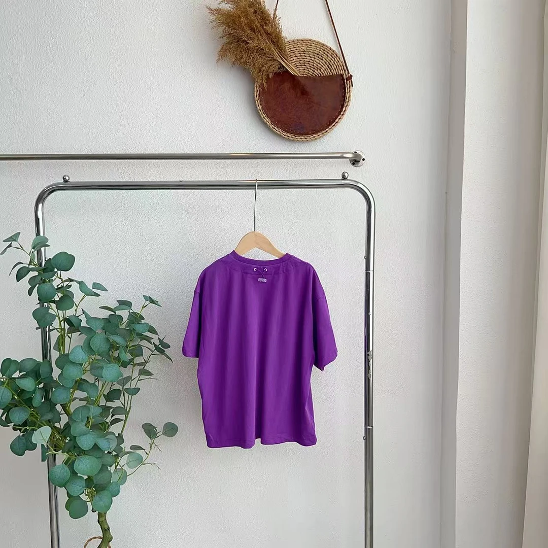 1266蛋青莲紫短袖T恤