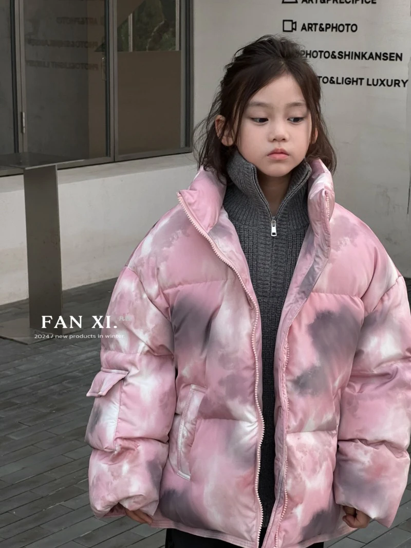 迷彩短款羽绒服 男女宝可穿