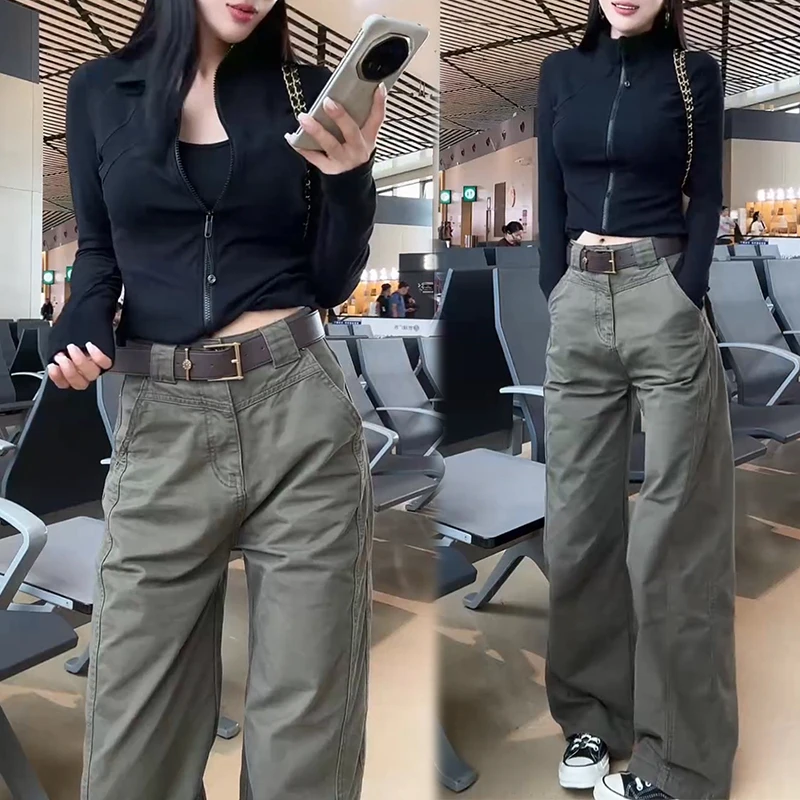 高级感时尚运动套装女2025春秋新款立领长袖卫衣外套阔腿裤两件套