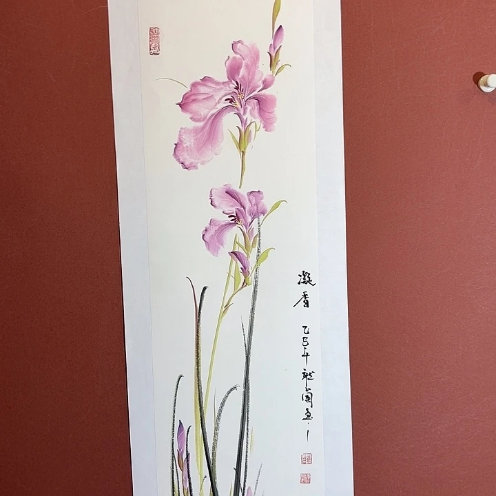 国画听兰老师花鸟
