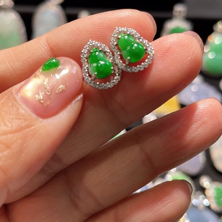 翡翠银S925镶嵌颈饰