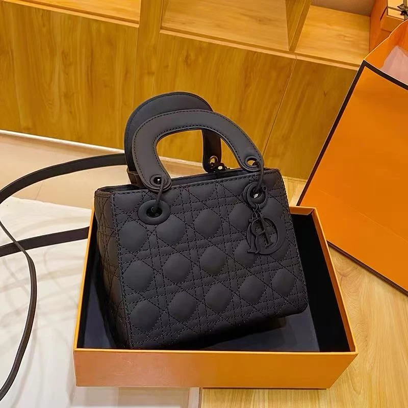 夹层拉链袋卡位做旧单肩斜挎包戴妃包纹轻奢四格