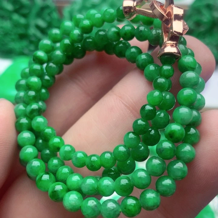 翡翠未镶嵌毛衣链