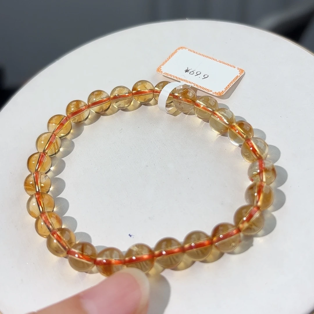 水晶手链未镶嵌发一黄水晶