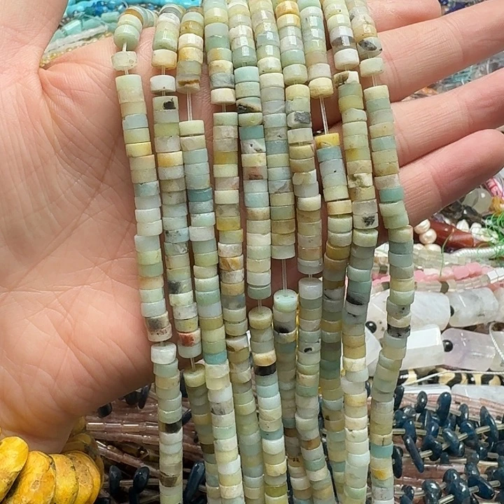 玛瑙/玉髓未镶嵌珠宝半成品一条6mm亚马逊剁珠