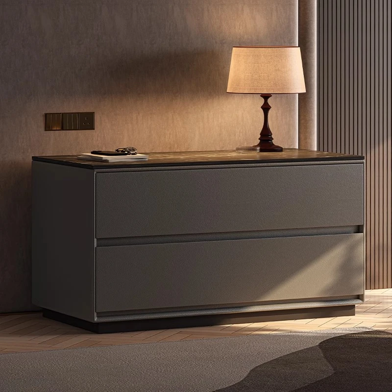 床头柜储物柜一体2025款超大尺寸家用卧室收纳柜轻奢实木意式斗柜