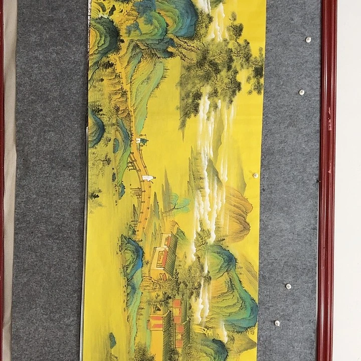 国画手绘国画访友图