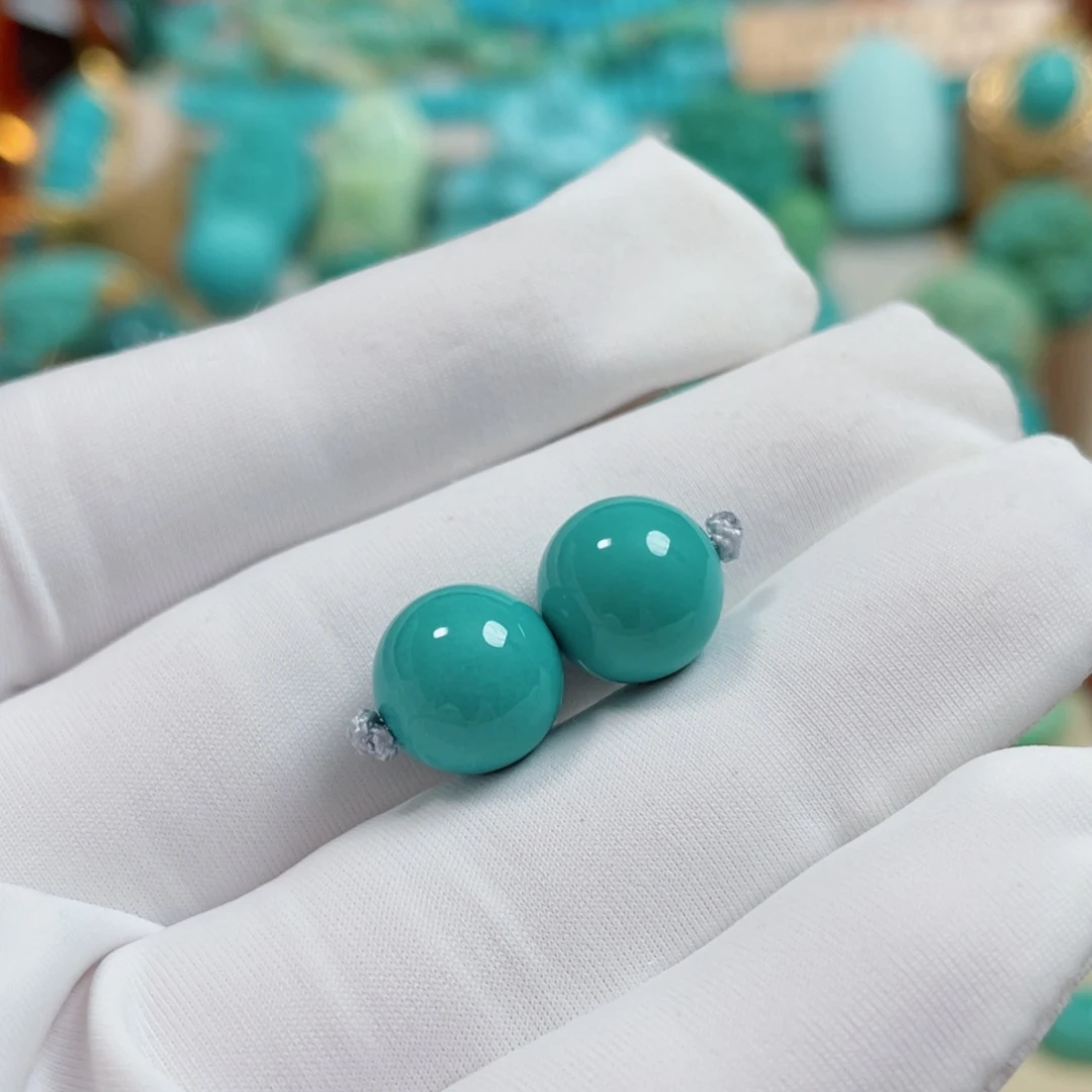 未镶嵌绿松石珠宝奇石10m丫角山对珠