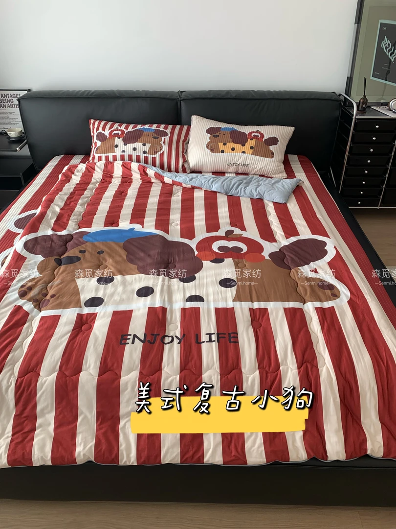 森觅家【春秋被】A类针织春秋被 大版数码印印花 可机洗