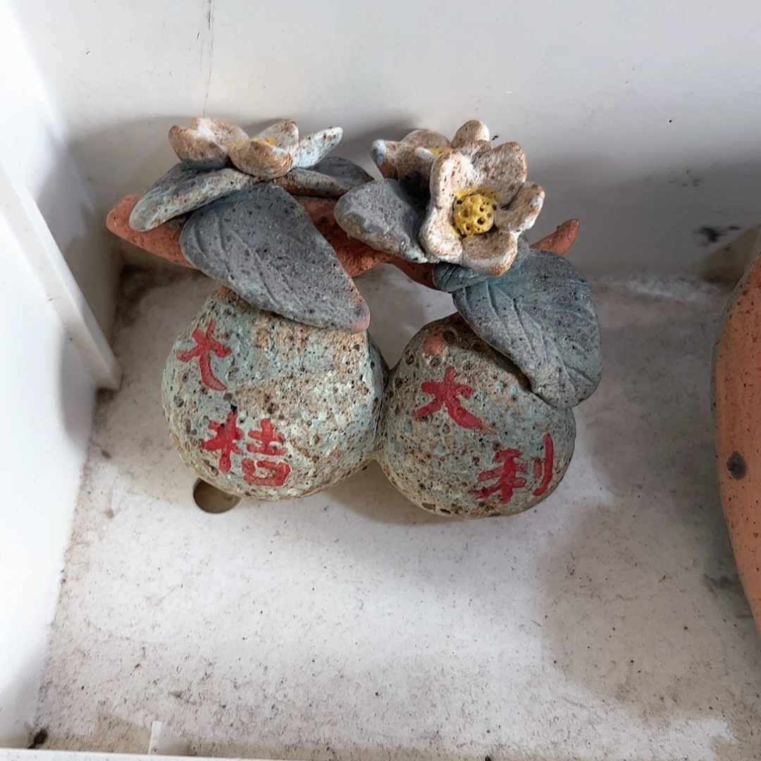泥塑古镇炻陶花盆