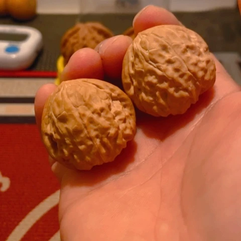 1***耳文玩核桃把件金蝉