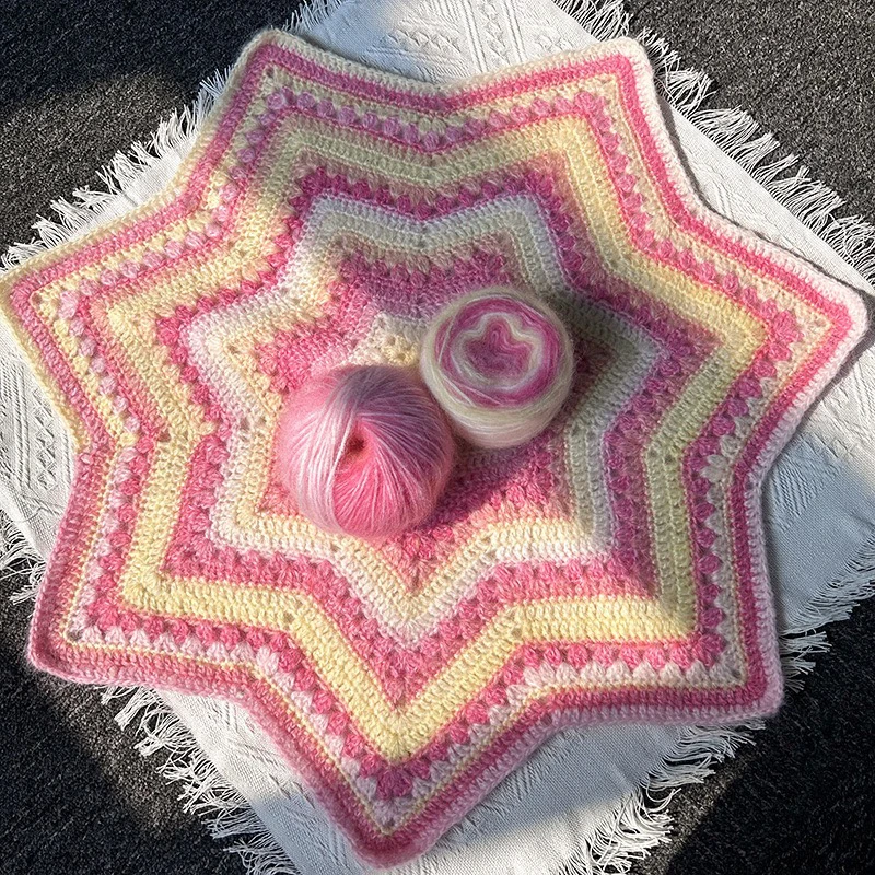 【渐变喷毛纱】1斤包邮3.3支中粗毛线手工diy编织