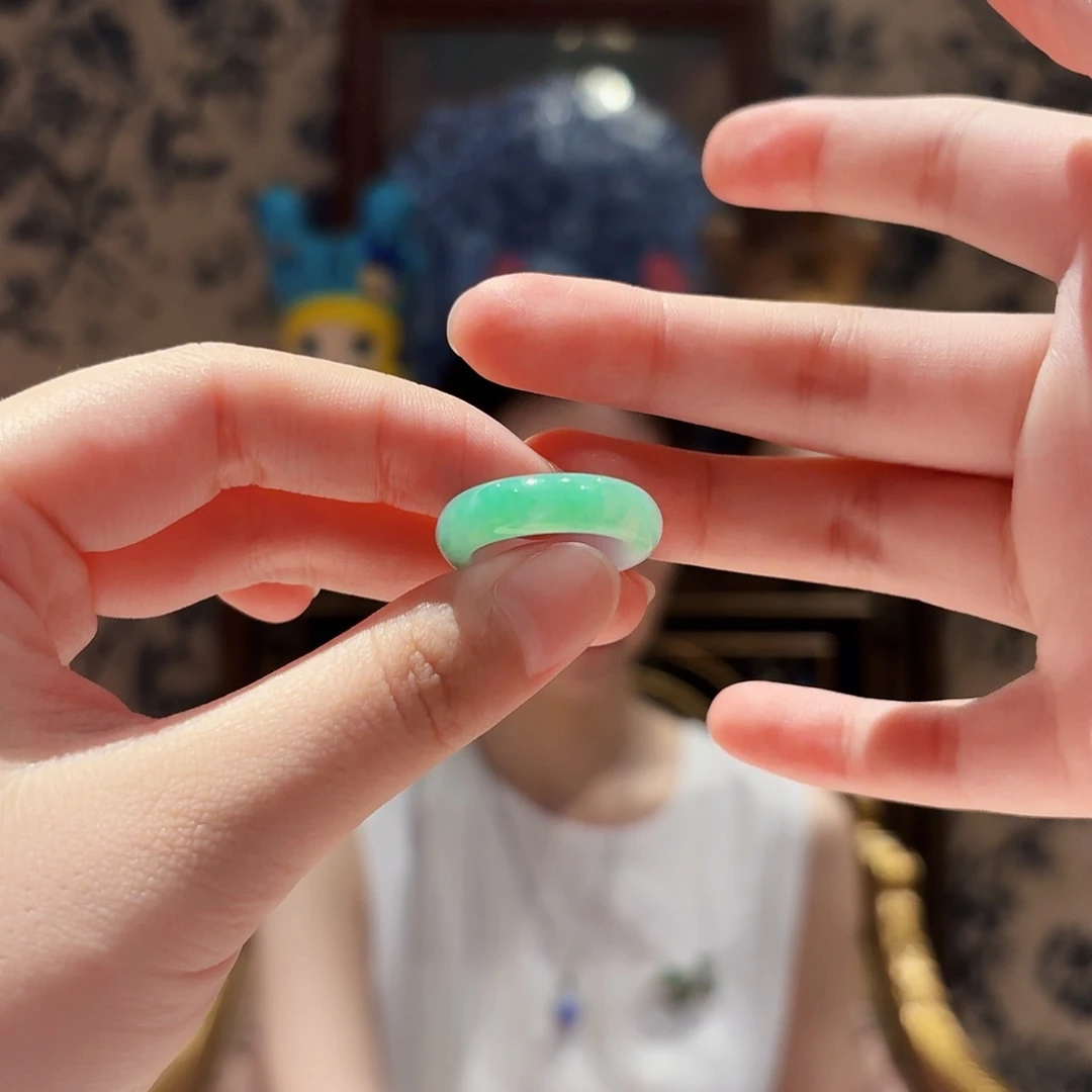 翡翠未镶嵌戒圈15 16圈口