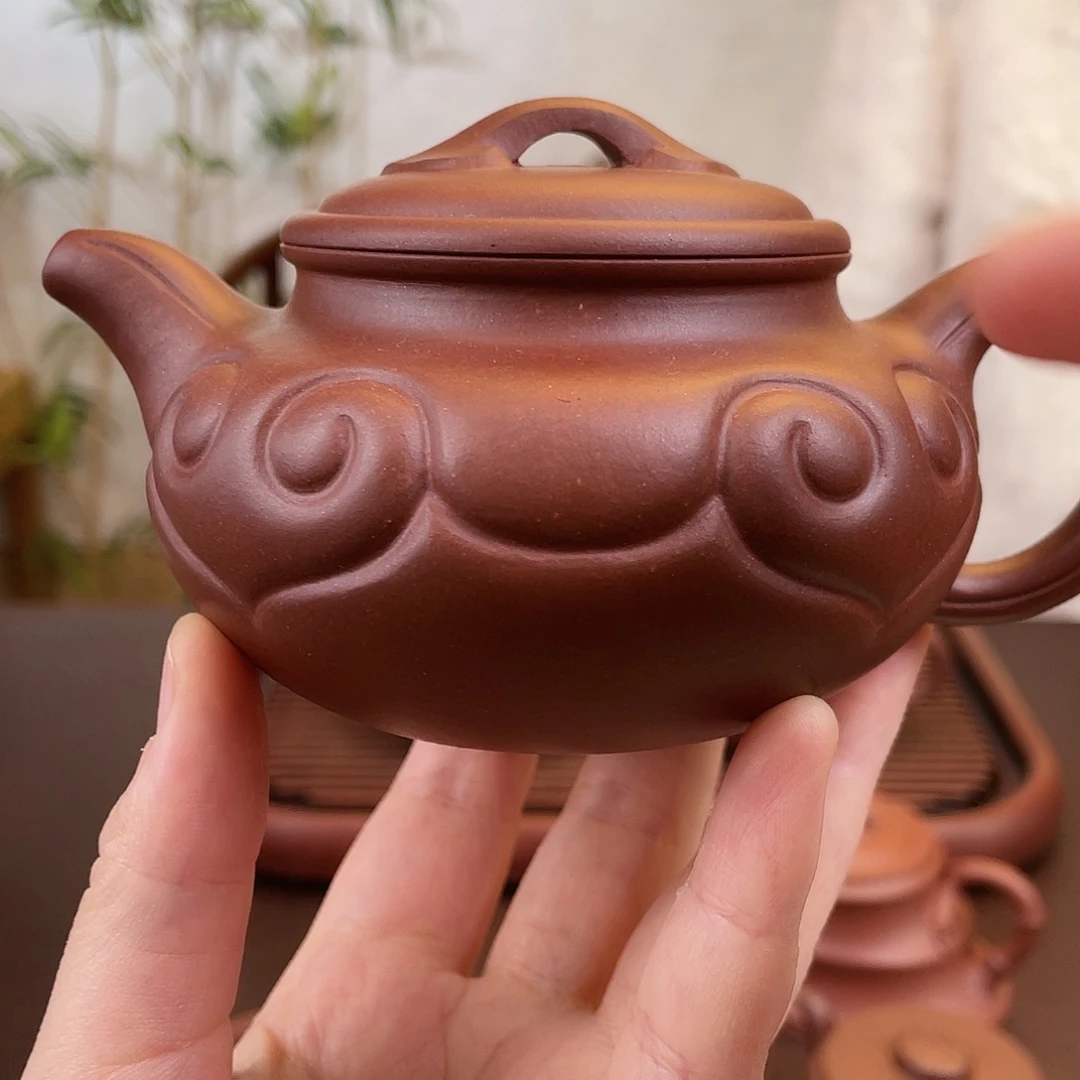 雲***者茶壶紫砂底槽清仿古如意250cc 6折