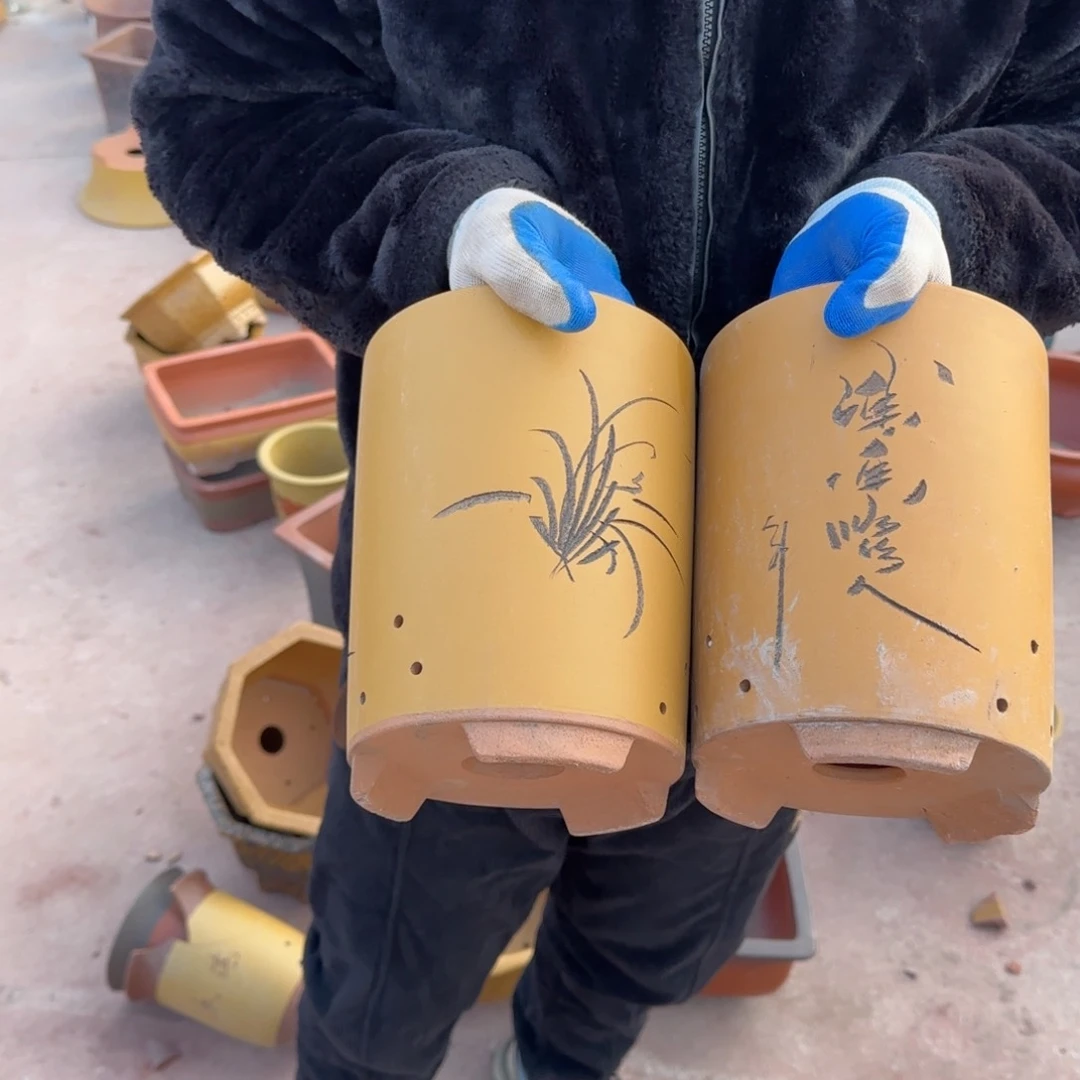 紫砂花盆瑕疵和瑕疵都