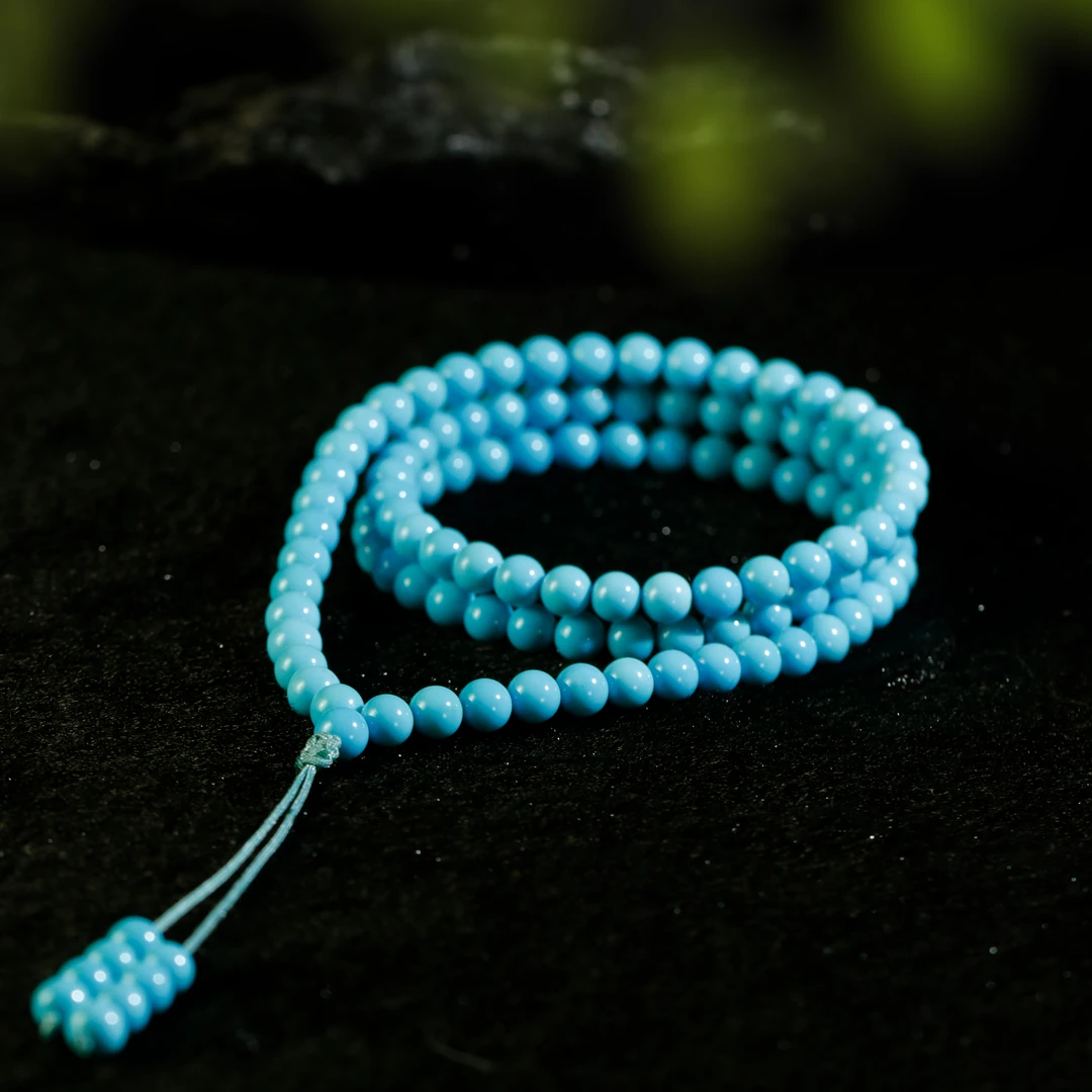 绿松绿松圆珠108串