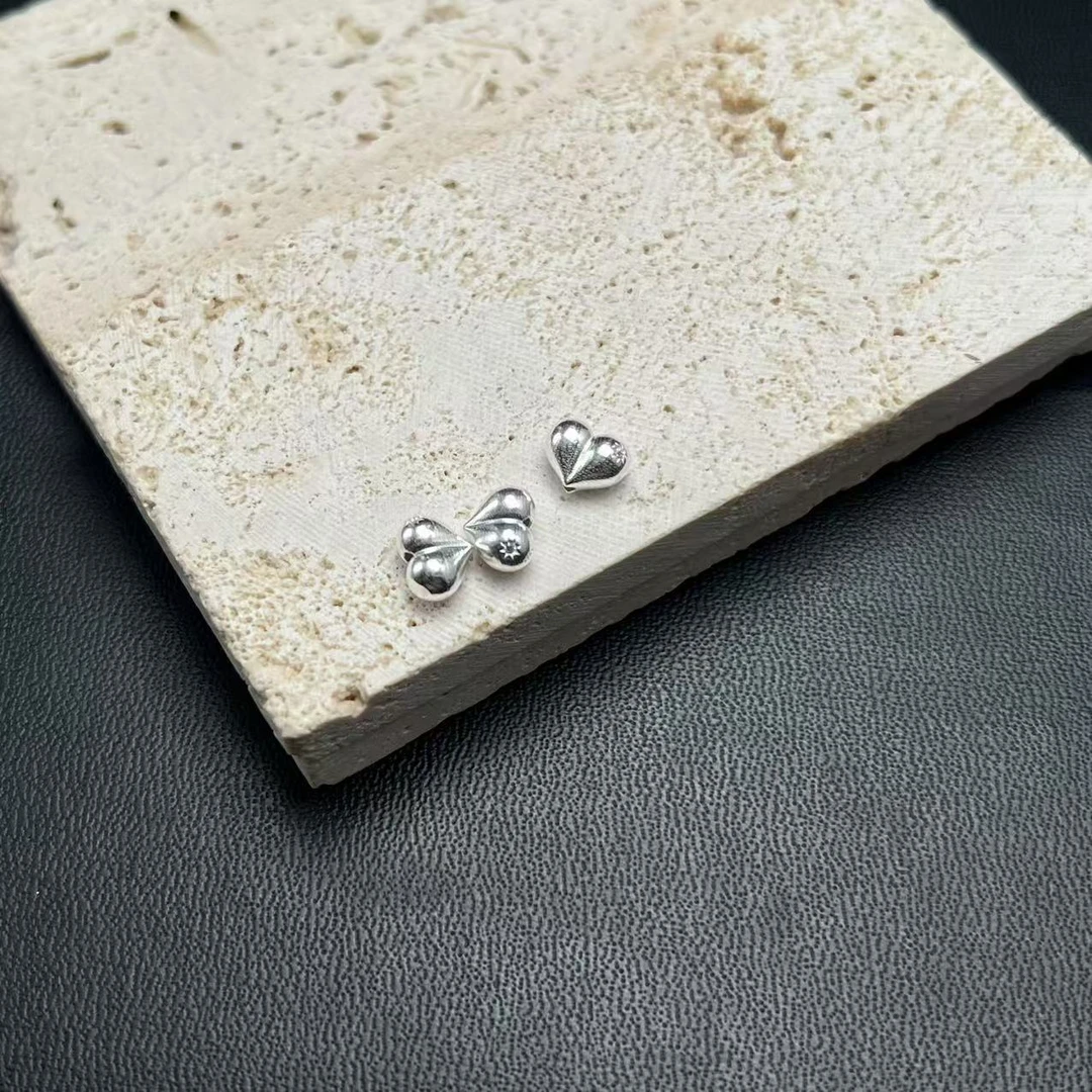 925银银制品 【北野珠宝】S925银屁桃配件-B44H-281多样性第一6x8mm