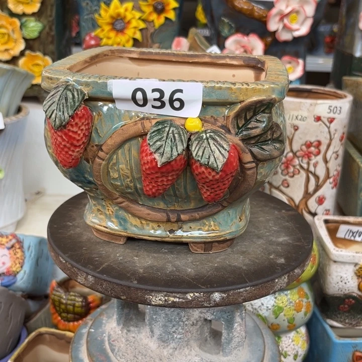 紫砂花盆粗陶材质多肉花盆