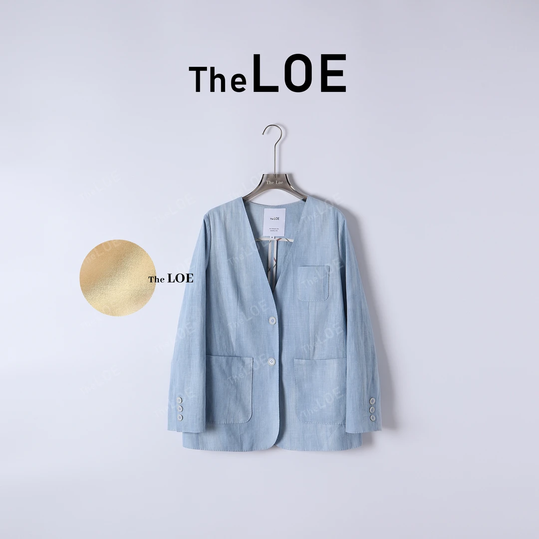 TheLOE/精裁时髦小资外套 无领苎麻简约外套#03.21W-G3964