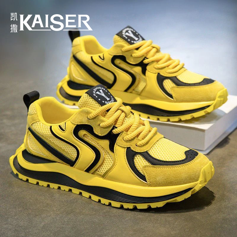 凯撒男鞋潮流休闲透气网面鞋百搭旅游鞋时尚轻便运动鞋潮鞋-Y561