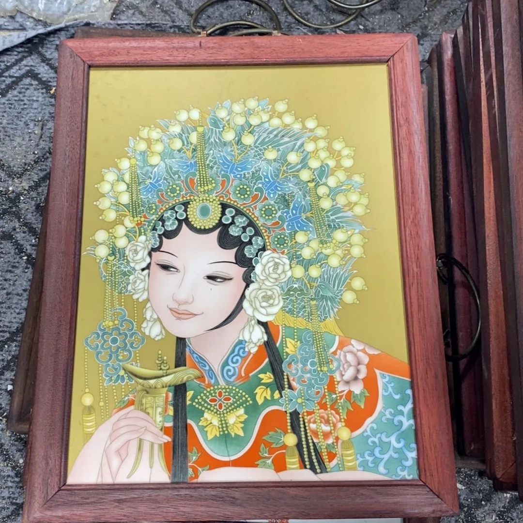瓷片37*28 景德镇瓷板画柴窑烧制