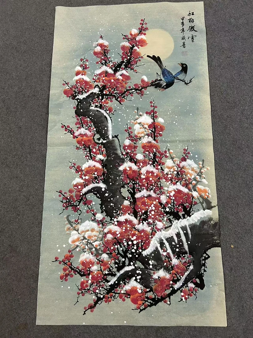 年画雪梅140x70四尺整张
