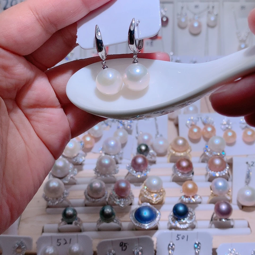 淡水珍珠耳饰未镶嵌CC12.5mm