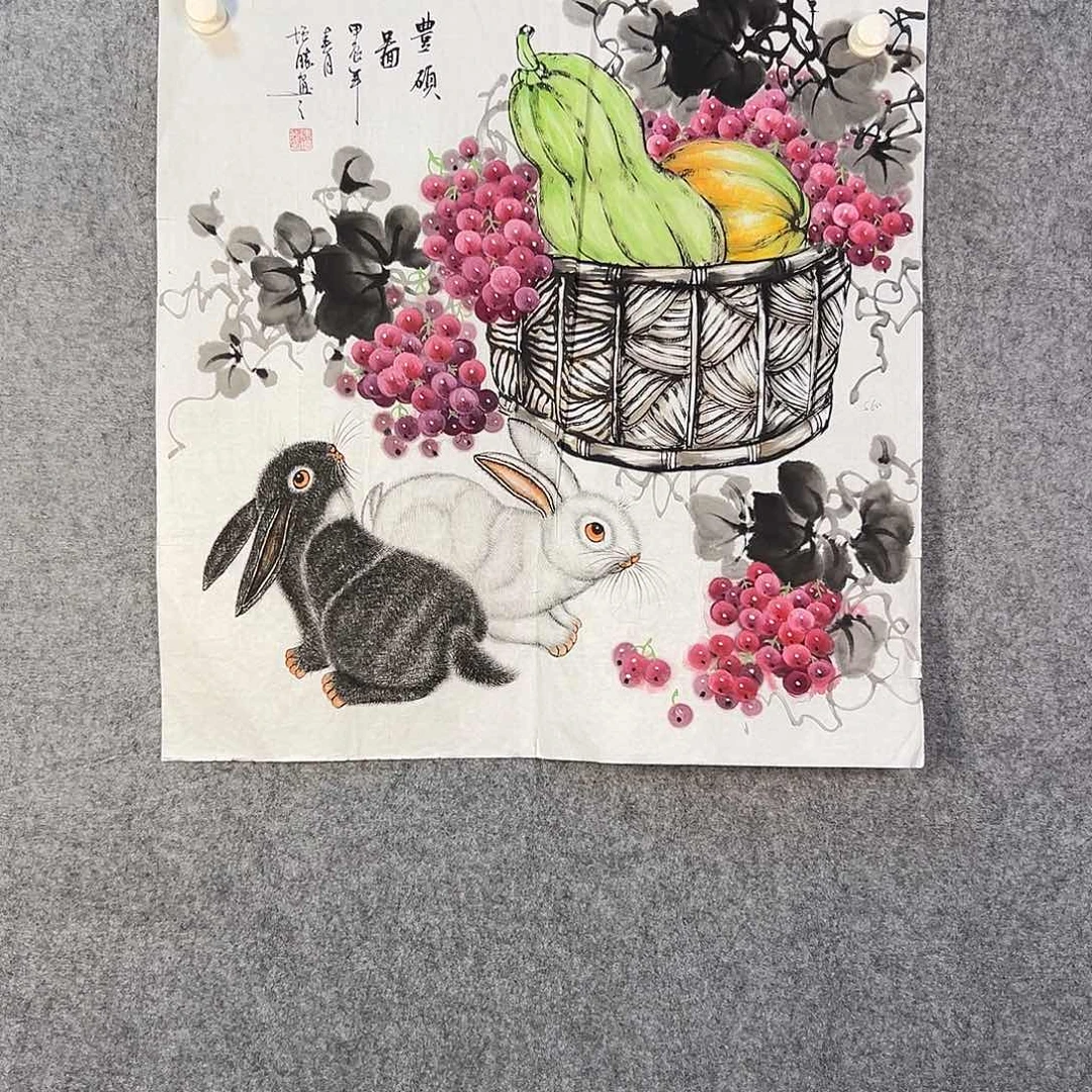 国画437 牡丹之花之叶的颜色和