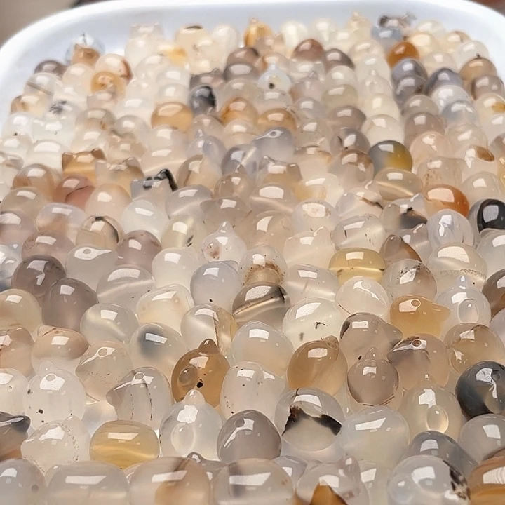 玛瑙/玉髓未镶嵌玛瑙草花猫头3/100