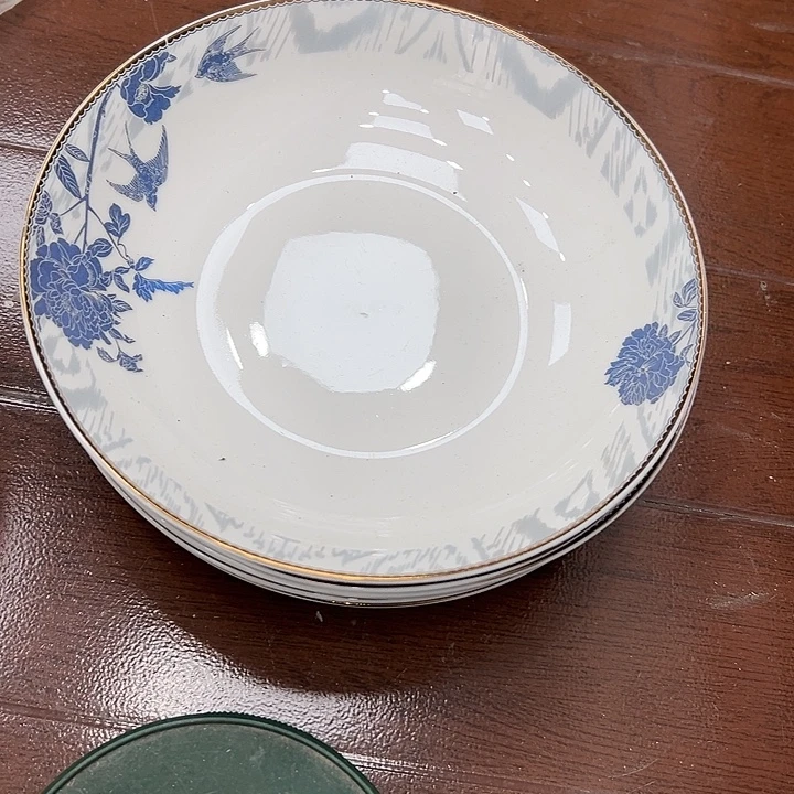 瓷瑕疵8寸深盘6个装