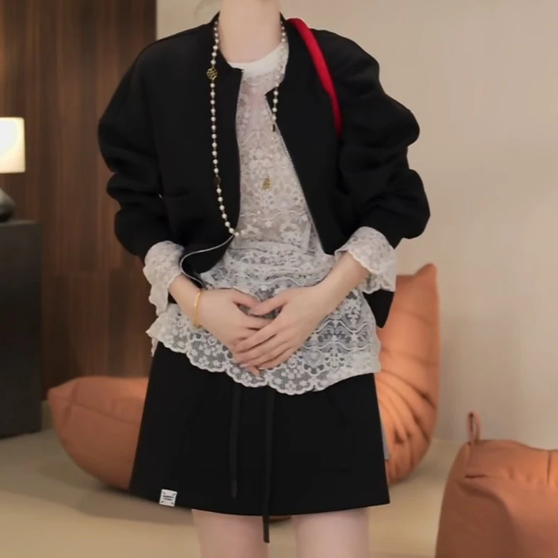 休闲百搭夹克棒球服套装ins风宽松潮流时尚两件LK2502148