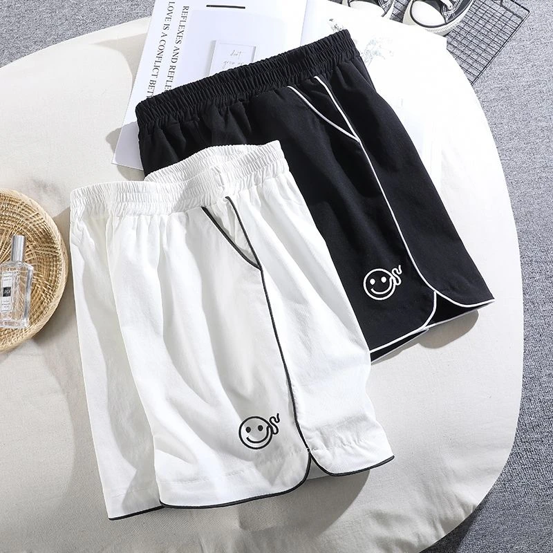 夏季薄款大码休闲裤女韩版宽松百搭潮流外穿松紧腰运动学院风短裤