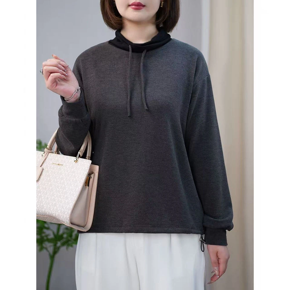 百搭漂亮卫衣微胖妹妹显瘦大码女装洋气质设计感上衣减龄简约衣服