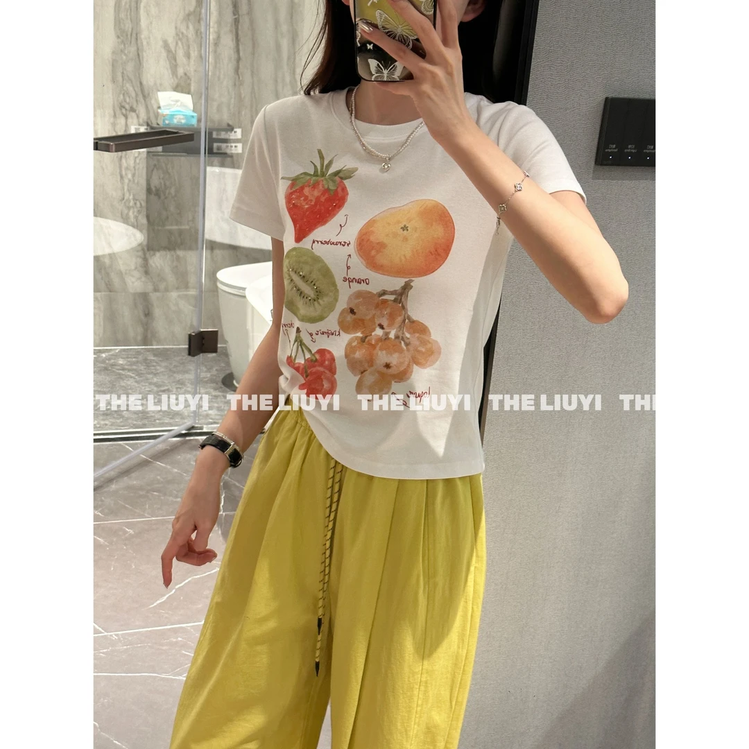 【LIUYI】水果T~夏季正肩减龄短袖T恤55297