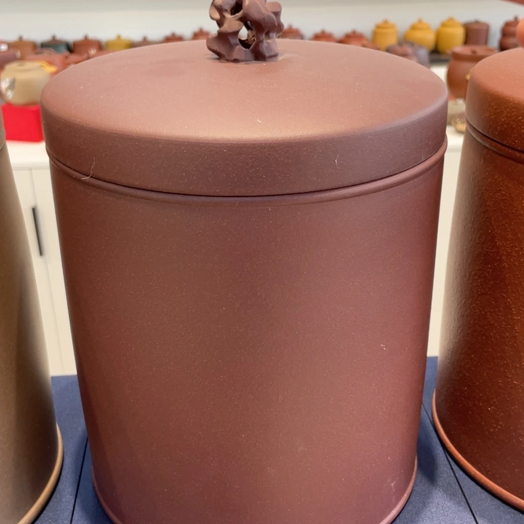 钟***文紫砂茶叶罐紫砂罐子