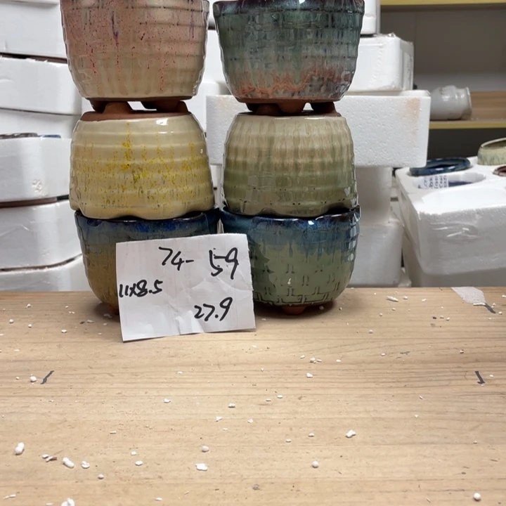 紫砂花盆多肉陶土花盆微瑕59