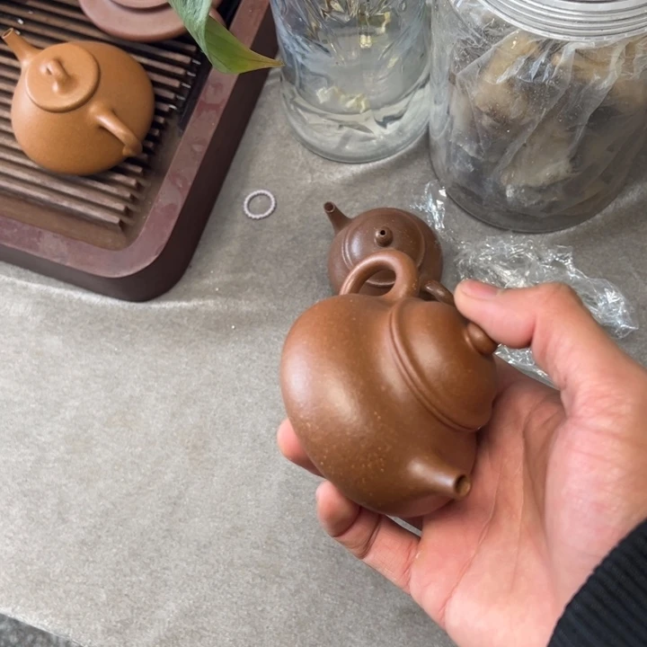 紫砂茶壶邓微瑕桃花泥容天170cc