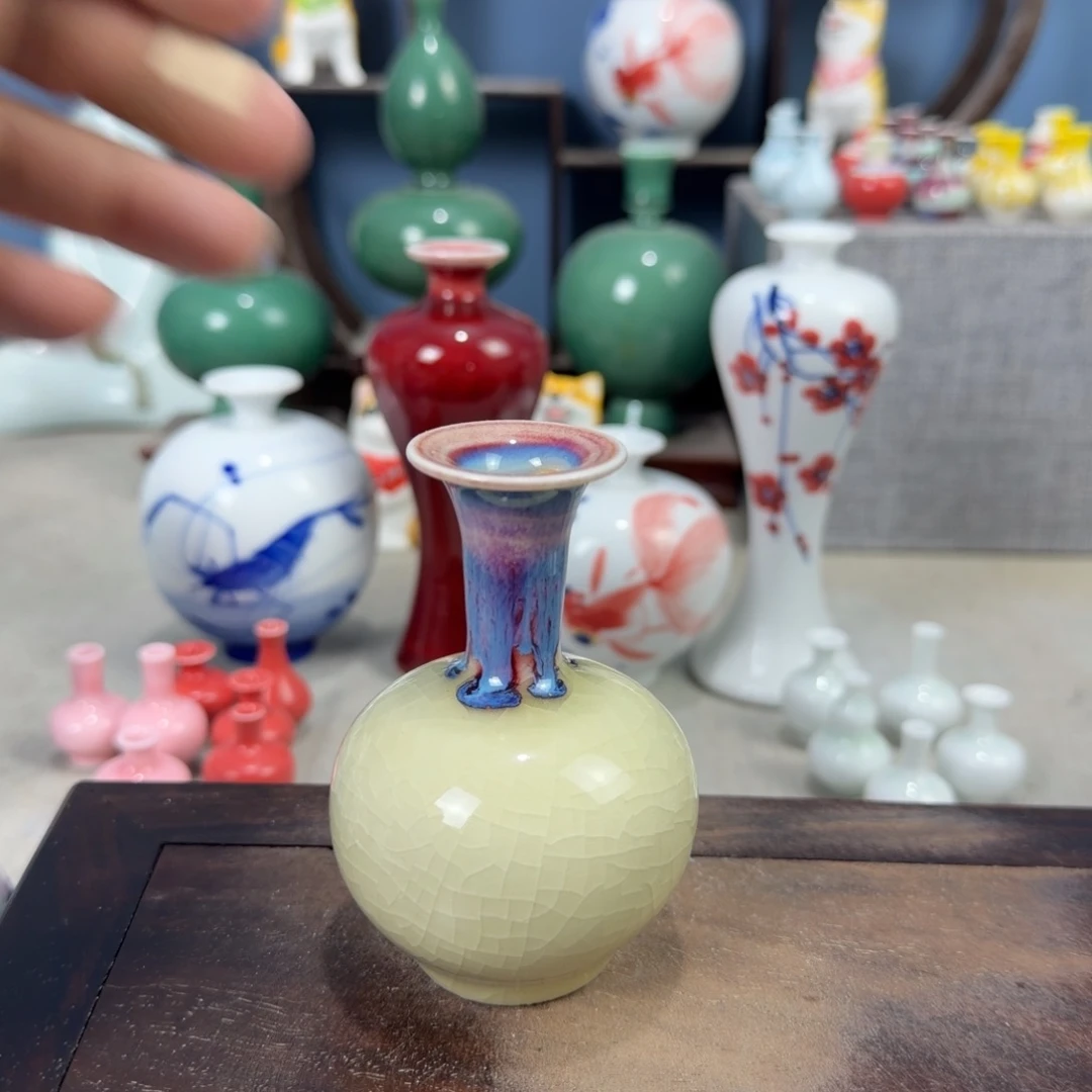 陶瓷手工小花器摆件